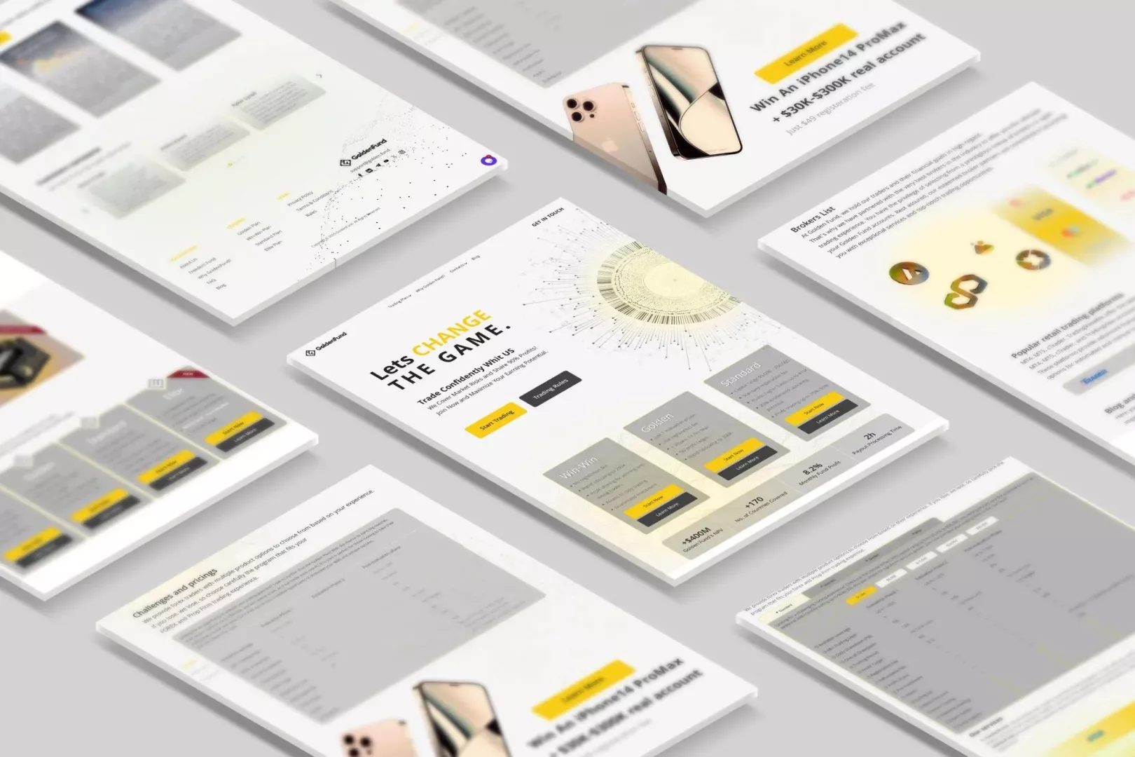 طراحی رابط و تجربه کاربری (UI/UX) سایت گلد فاند
